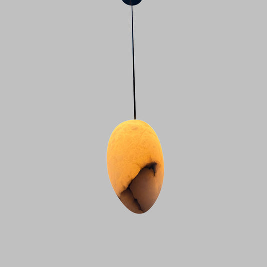 Minimalist Round Alabaster Pendant Light