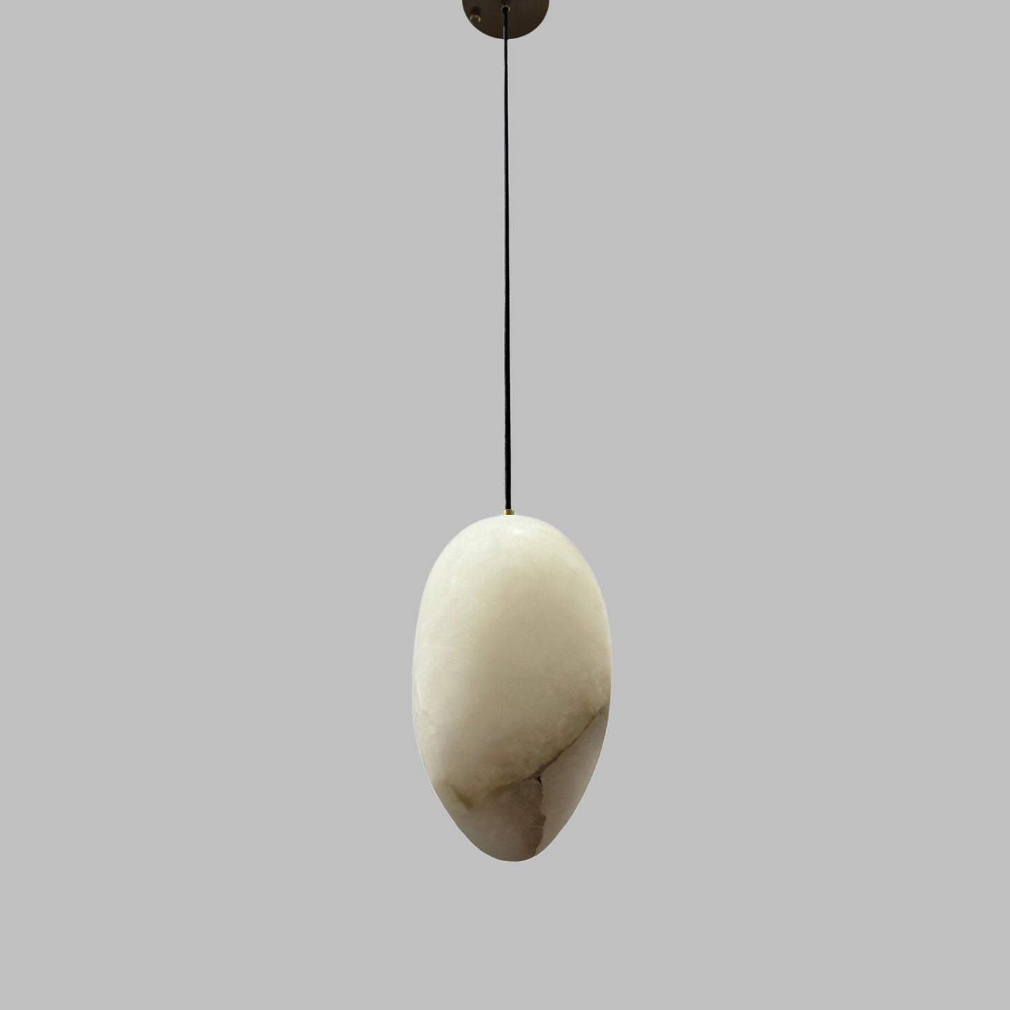 Minimalist Round Alabaster Pendant Light