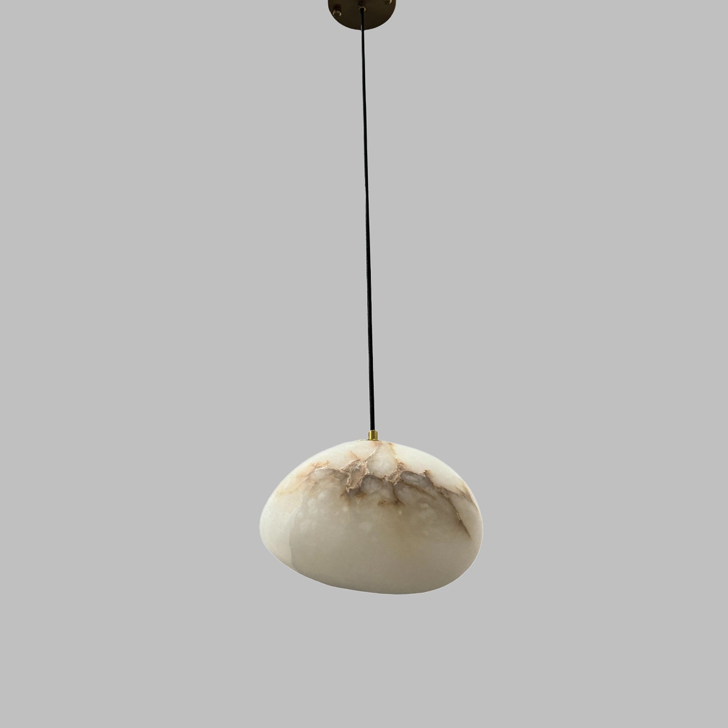 Minimalist Round Alabaster Pendant Light