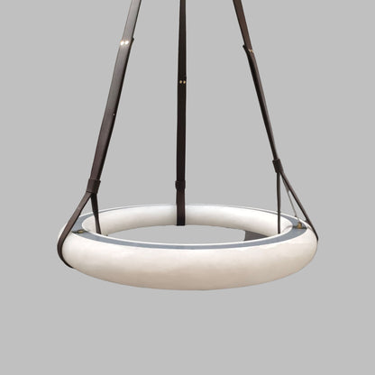 Isidore Leather Alabaster Chandelier