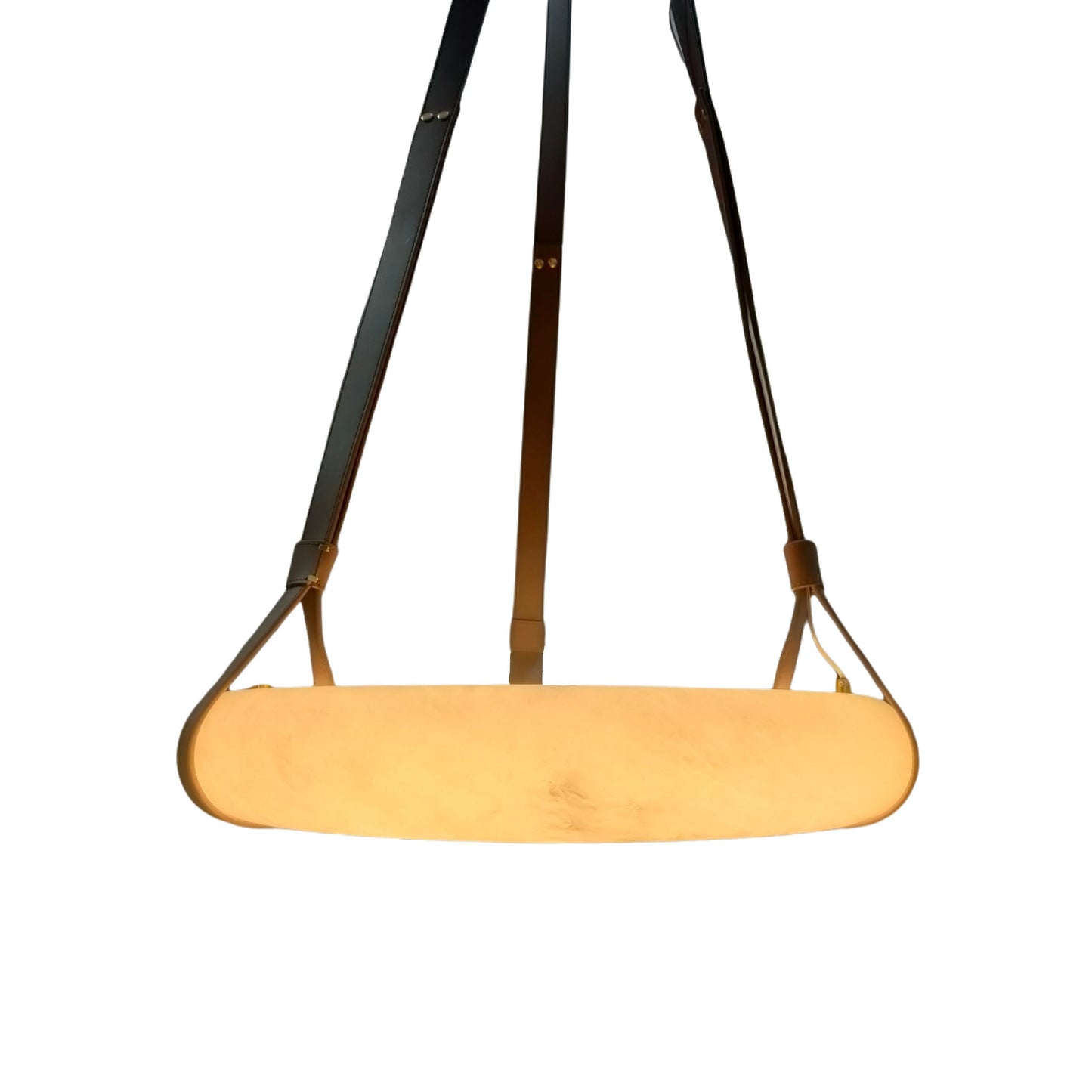 Isidore Leather Alabaster Chandelier