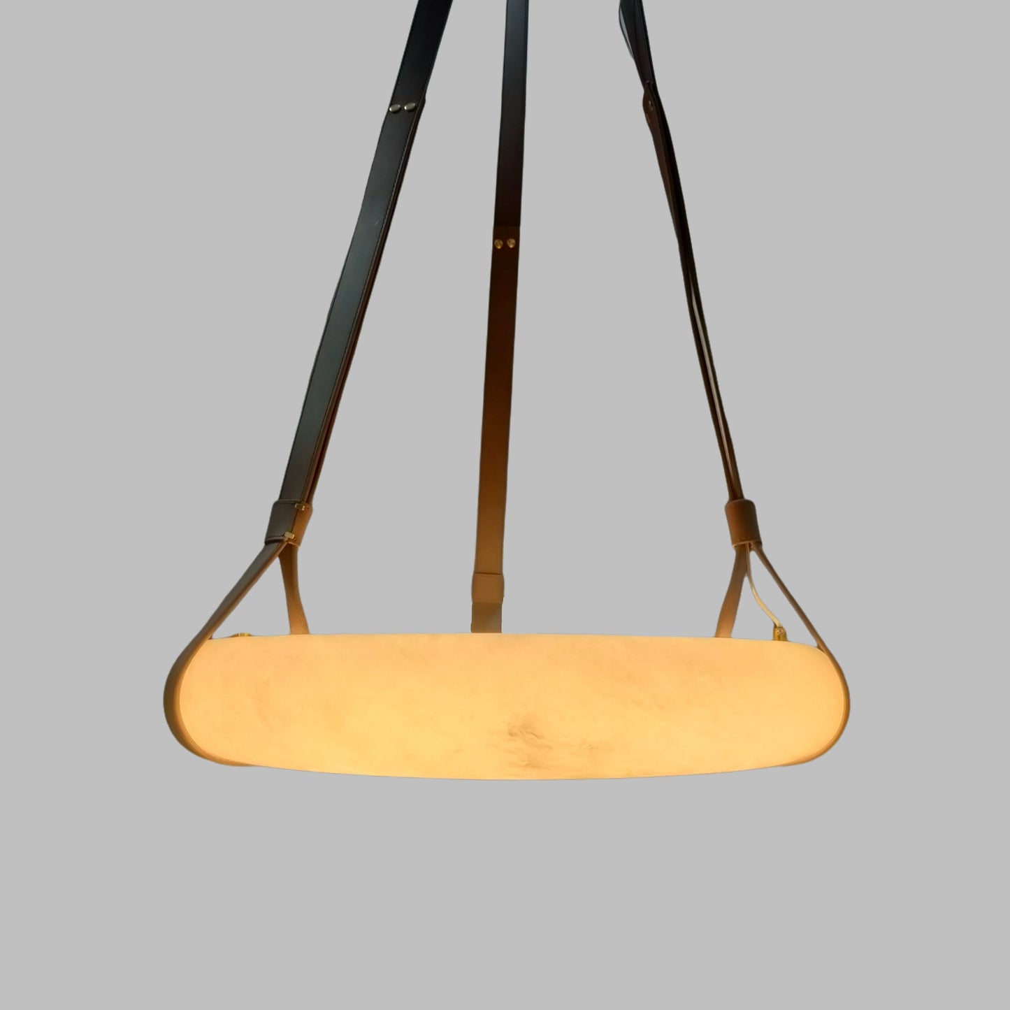 Isidore Leather Alabaster Chandelier