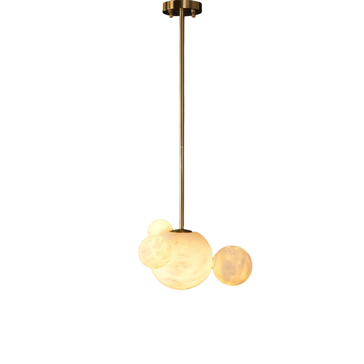 Vintage Alabaster Cluster Suspension Light