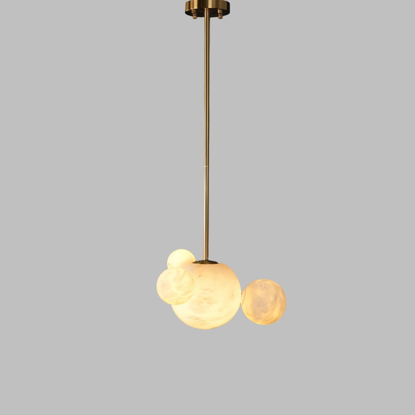 Vintage Alabaster Cluster Suspension Light