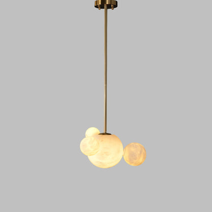 Vintage Alabaster Cluster Suspension Light