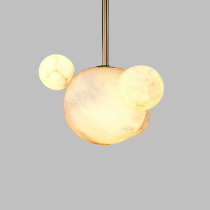 Vintage Alabaster Cluster Suspension Light