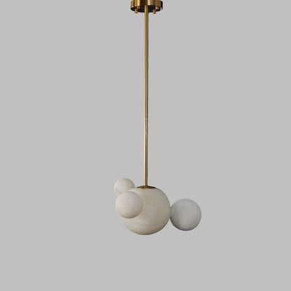 Vintage Alabaster Cluster Suspension Light