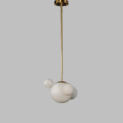 Vintage Alabaster Cluster Suspension Light