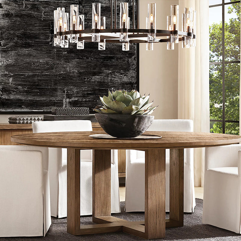 Ravelle Luxe Glass Round Chandelier 48"