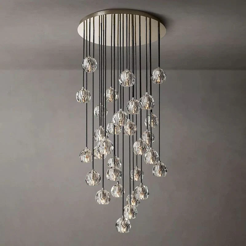 Boule De Crystal Round Chandelier 30"