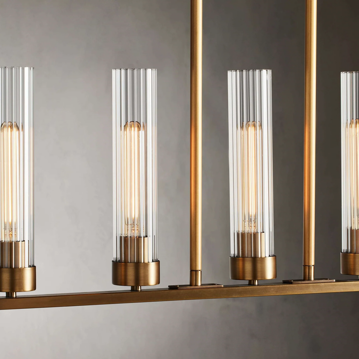 Andreas Modern Glass Linear Chandelier