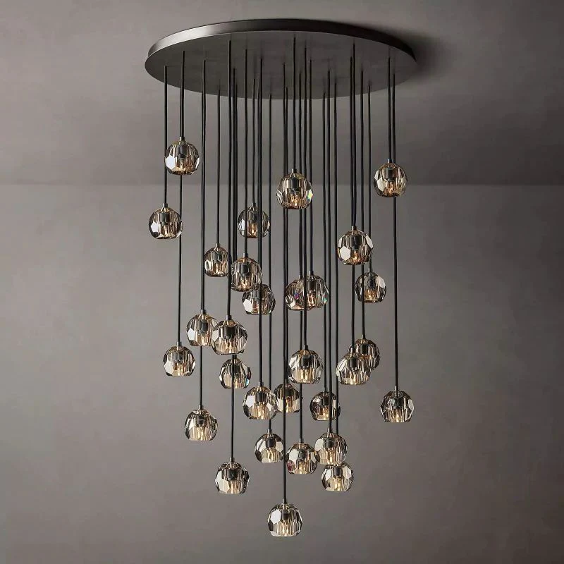 Boule De Crystal Round Chandelier 40"