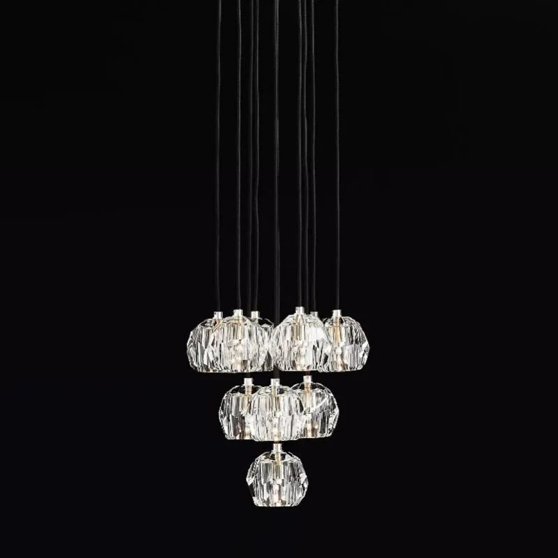 Boule De Crystal Round Cluster Chandelier 14"