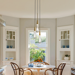 Soltaire Raindrop Glass 3-Light Round Pendant