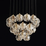 Boule De Crystal Round Cluster Chandelier 24"