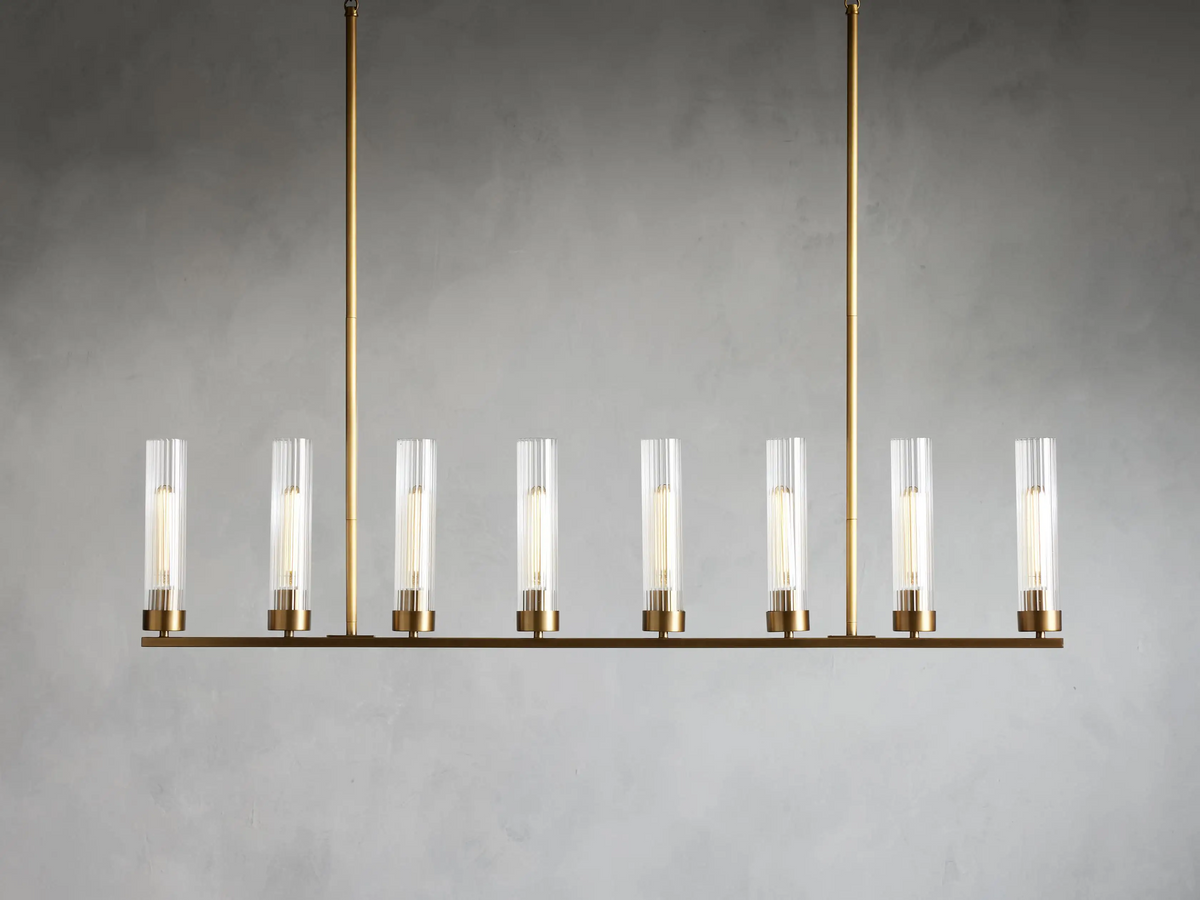 Andreas Modern Glass Linear Chandelier