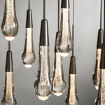 Soltaire Raindrop Glass Linear Chandelier