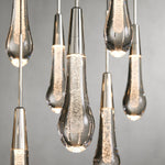 Soltaire Raindrop Glass Linear Chandelier