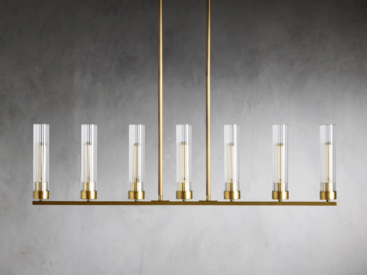 Andreas Modern Glass Linear Chandelier