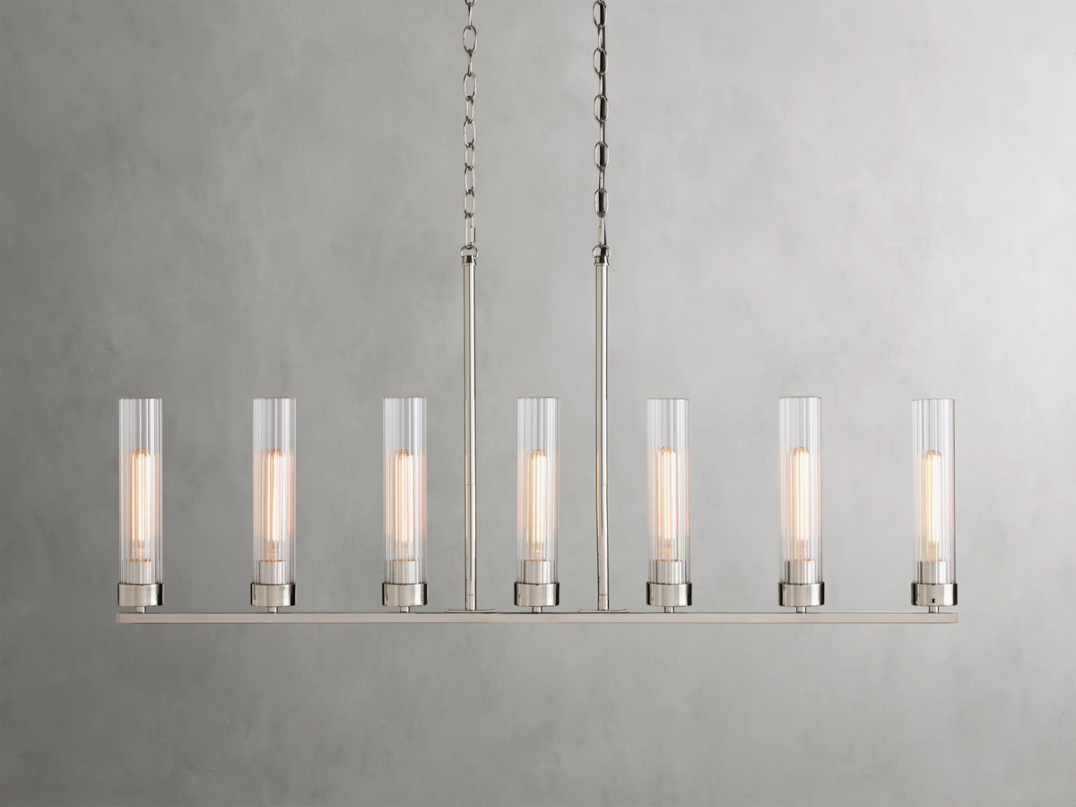 Andreas Modern Glass Linear Chandelier