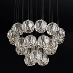 Boule De Crystal Round Cluster Chandelier 24"
