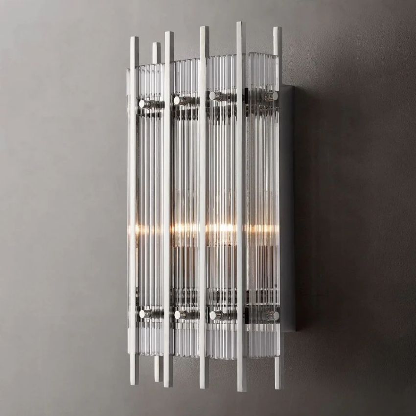 San Marco Vintage Glass Rectangle Wall Sconce