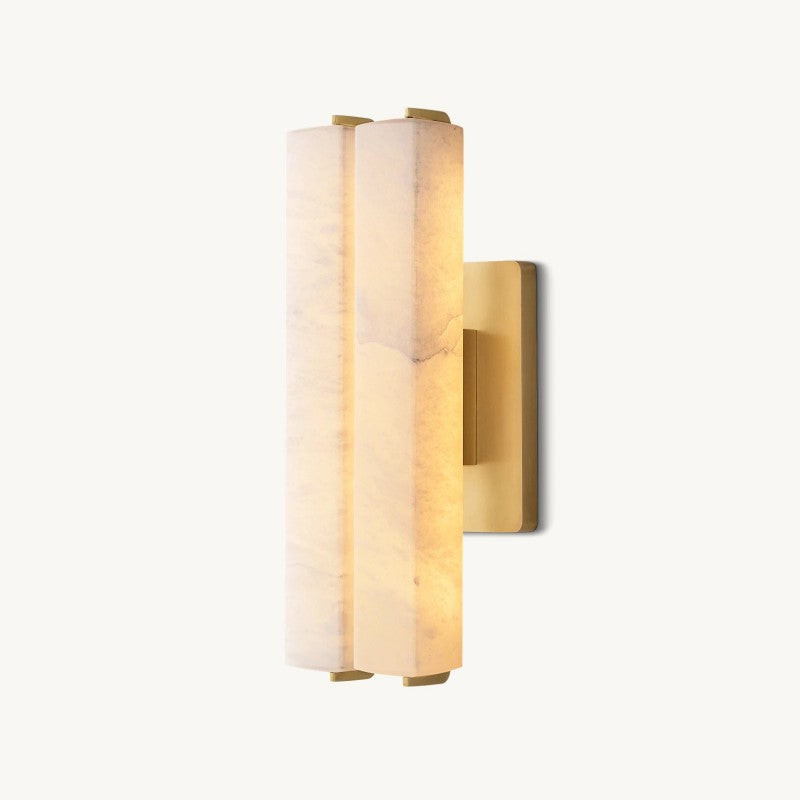 Audubon Sculpt Alabaster Double Wall Sconce