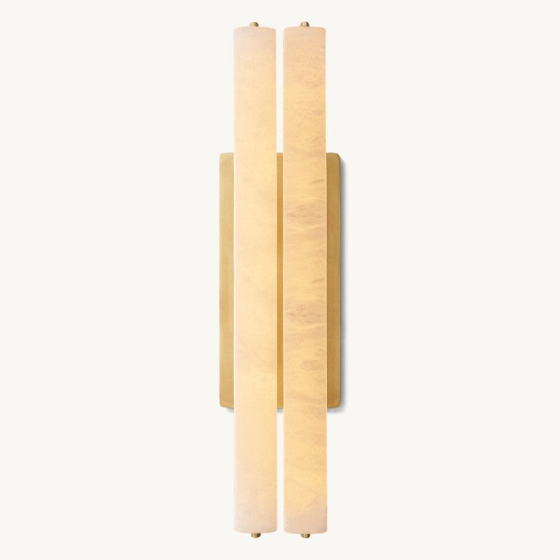 Audubon Sculpt Alabaster Double Wall Sconce