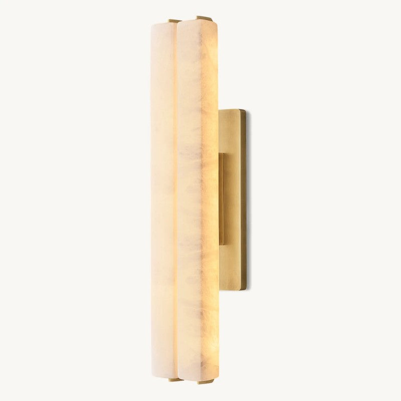 Audubon Sculpt Alabaster Double Wall Sconce
