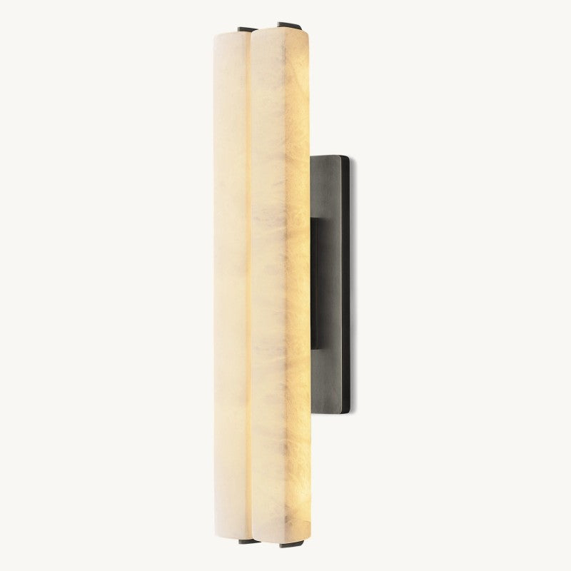 Audubon Sculpt Alabaster Double Wall Sconce