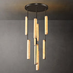Audubon Sculpt Alabaster Round Chandelier 24"