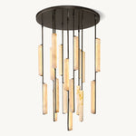Audubon Sculpt Alabaster Round Chandelier 40"