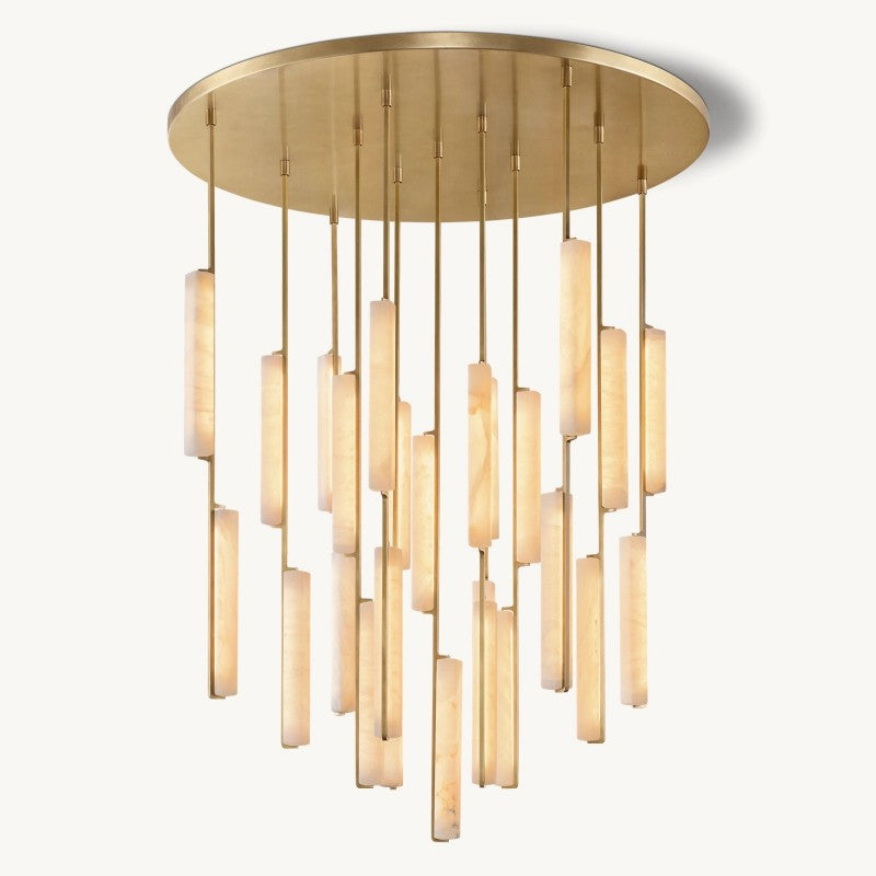 Audubon Alabaster Round Chandelier 56"