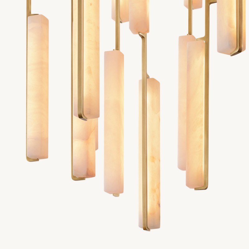 Audubon Alabaster Round Chandelier 56"