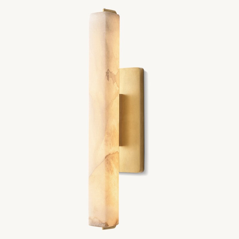 Audubon Sculpt Alabaster Single Wall Sconce
