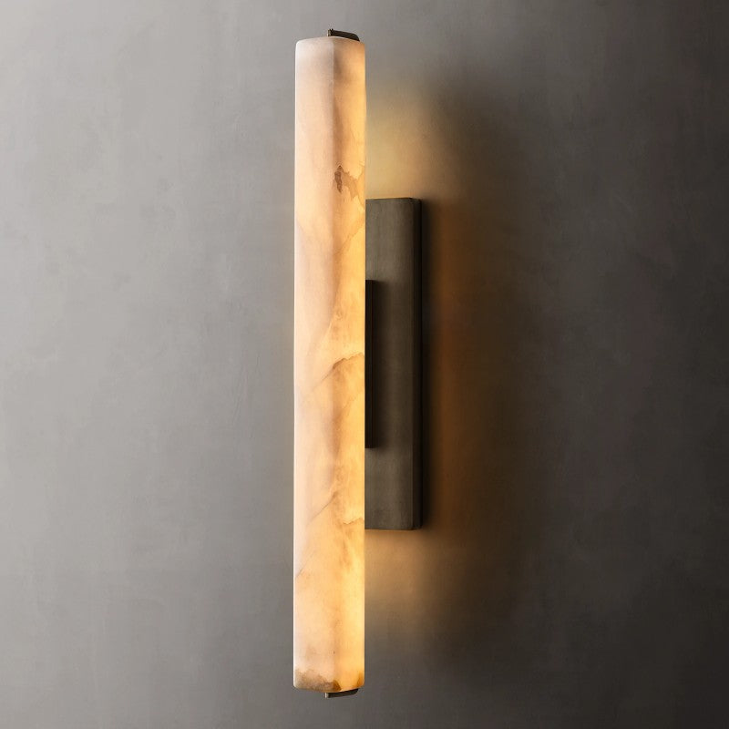 Audubon Sculpt Alabaster Single Wall Sconce