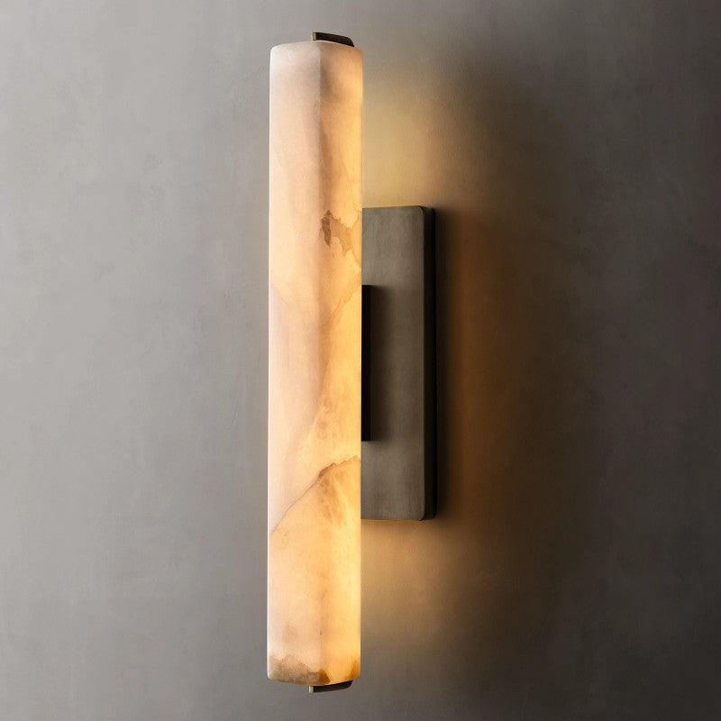Audubon Sculpt Alabaster Single Wall Sconce