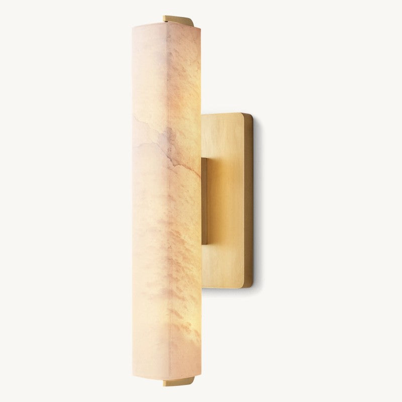 Audubon Sculpt Alabaster Single Wall Sconce