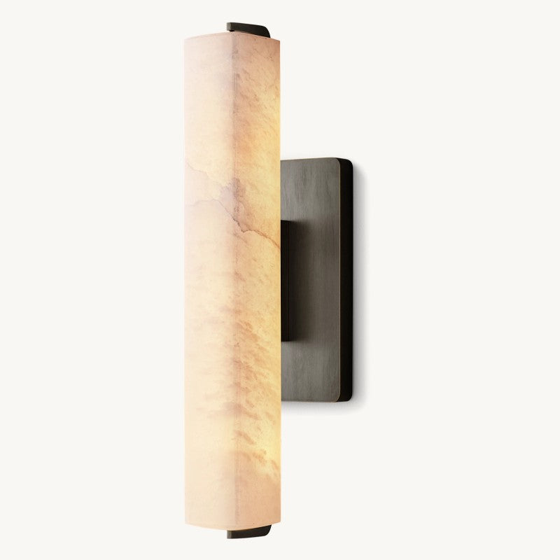 Audubon Sculpt Alabaster Single Wall Sconce