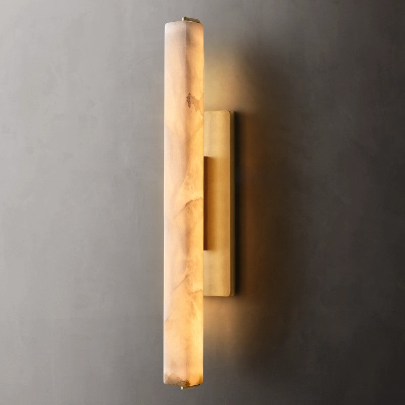 Audubon Sculpt Alabaster Single Wall Sconce