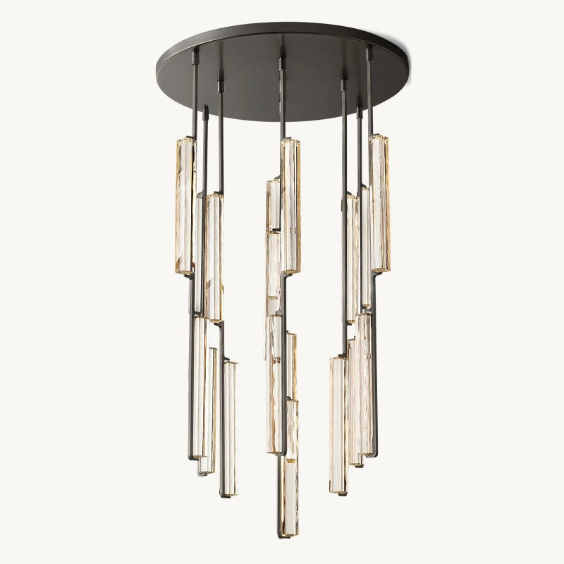 Audubon Sculpt Crystal Round Chandelier 40"