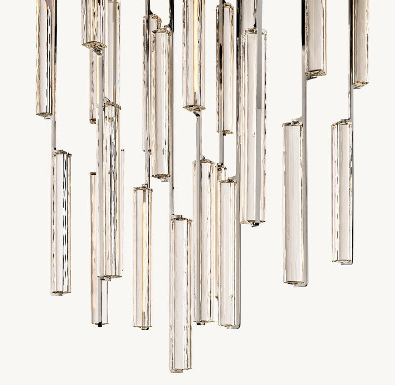 Audubon Sculpt Crystal Round Chandelier 56"