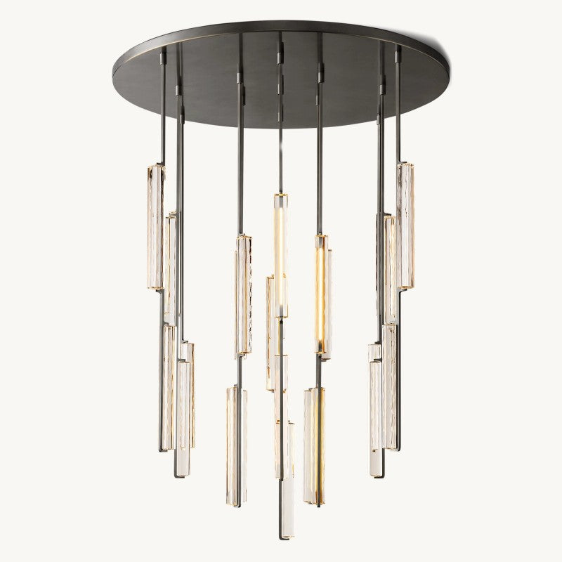 Audubon Sculpt Crystal Round Chandelier 56"