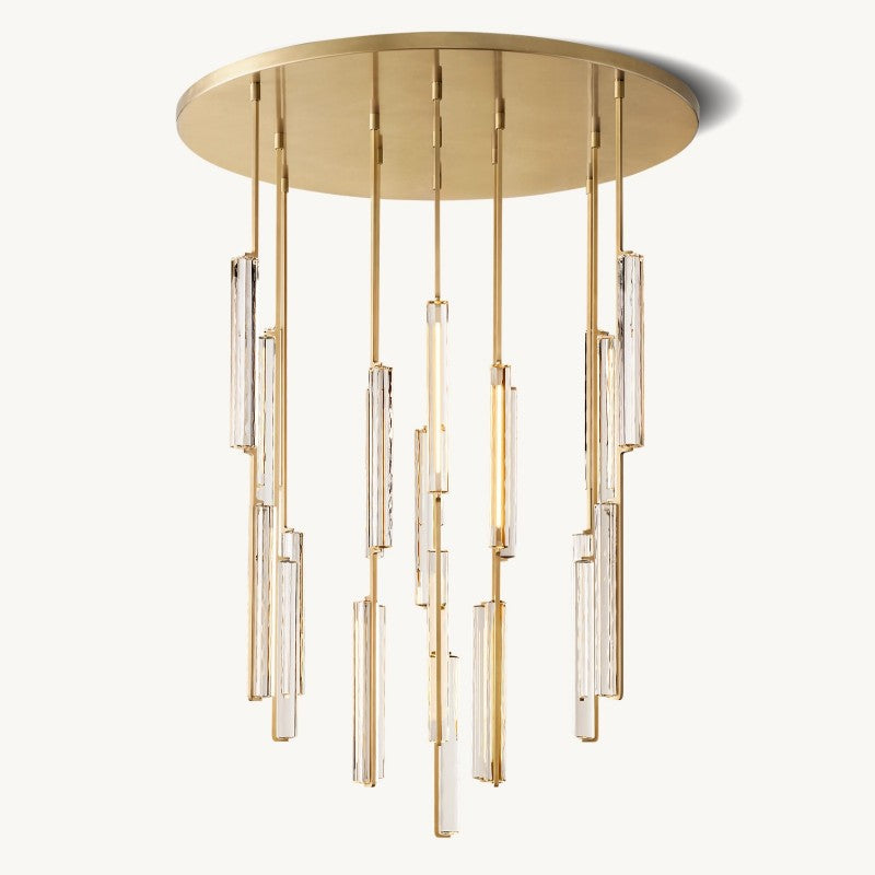 Audubon Sculpt Crystal Round Chandelier 56"