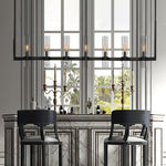 Ravelle Luxe Glass Linear Chandelier 73"