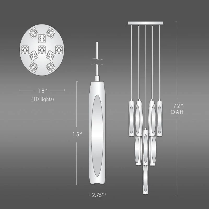 Chartier Precision Crystal Round Chandelier