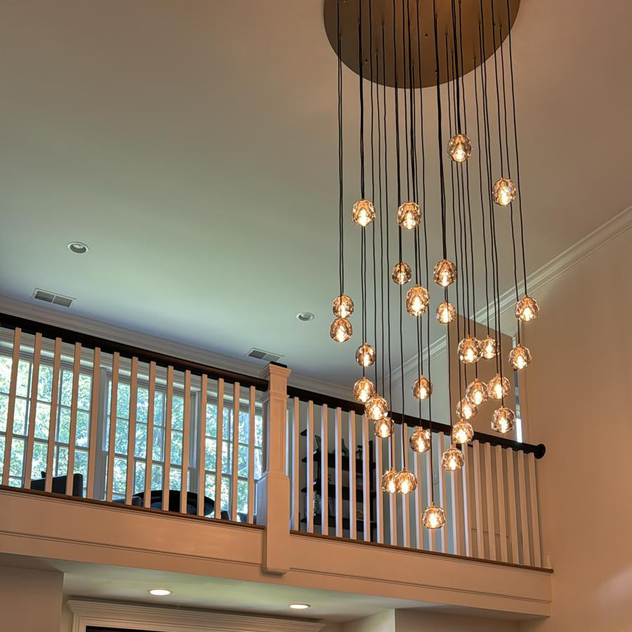 Boule De Crystal Round Chandelier 30"