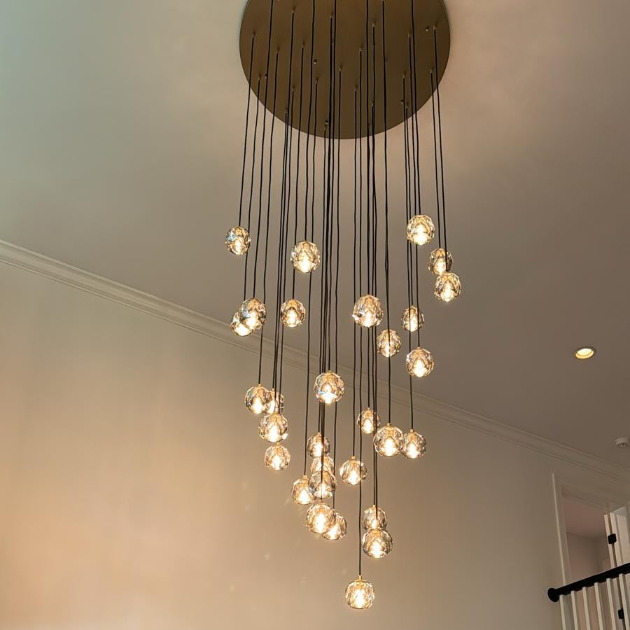 Boule De Crystal Round Chandelier 30"