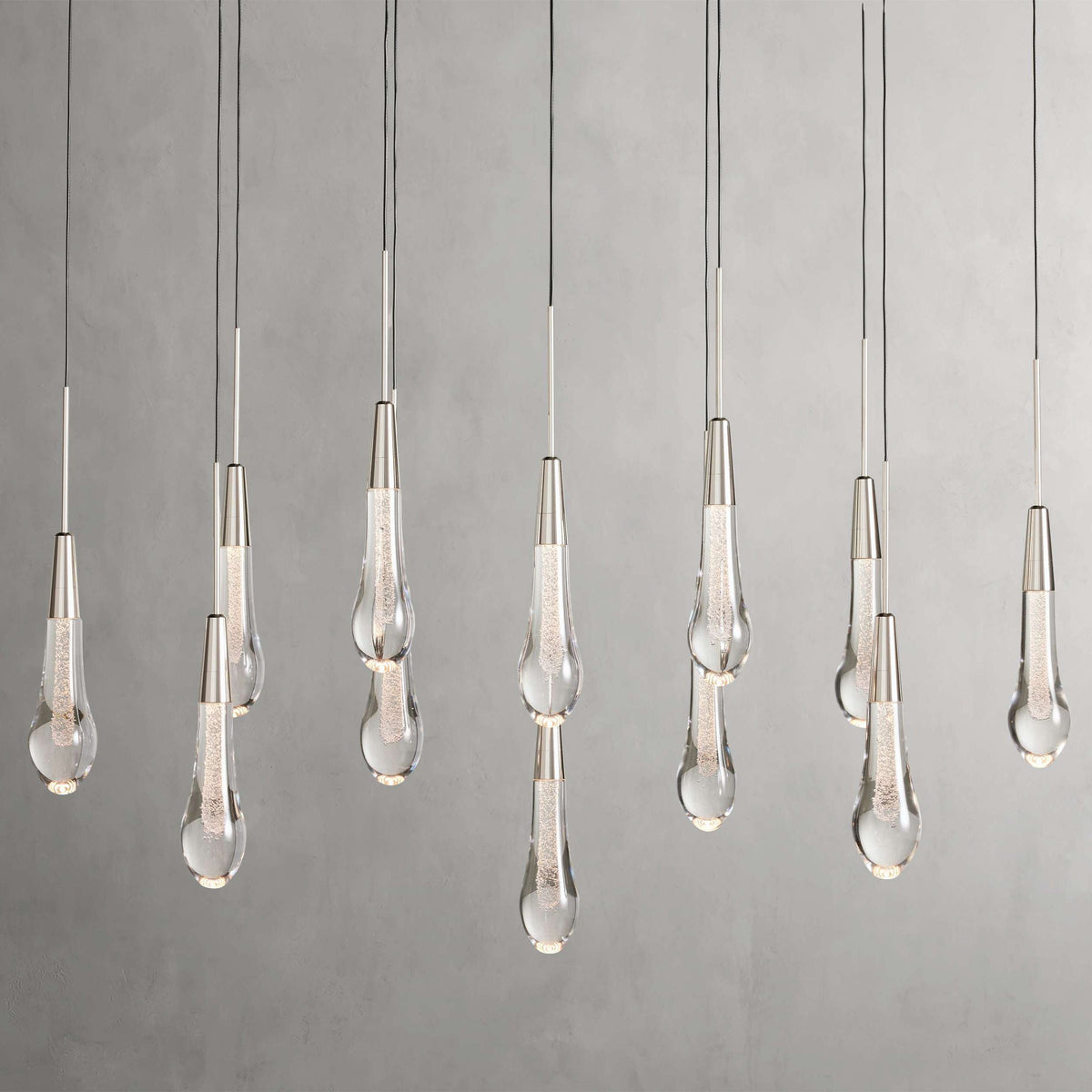 Soltaire Raindrop Crystal Linear Chandelier