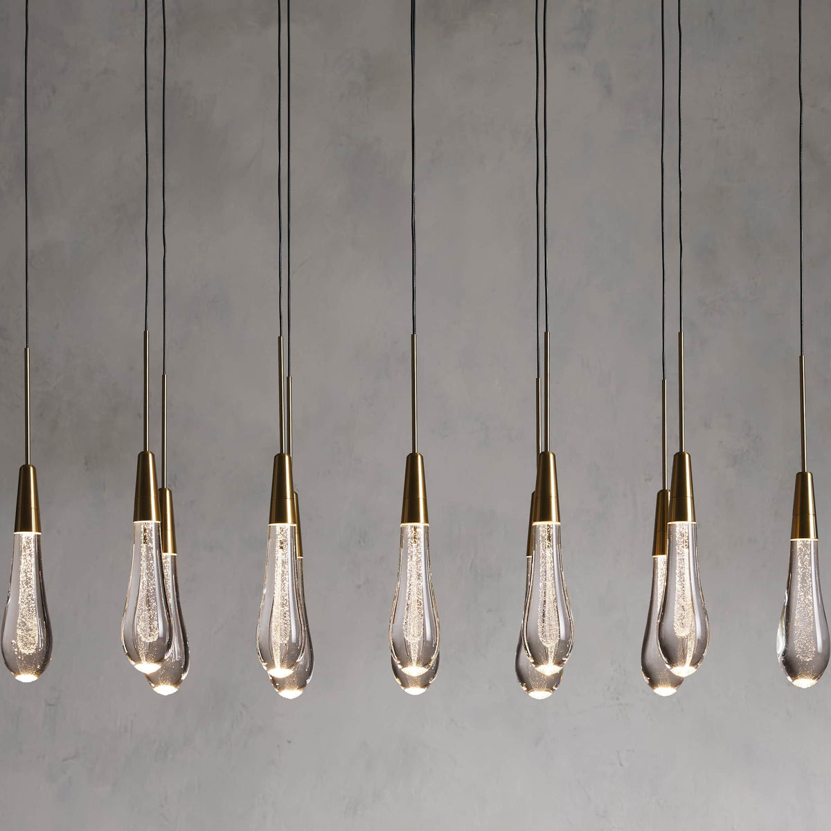 Soltaire Raindrop Crystal Linear Chandelier